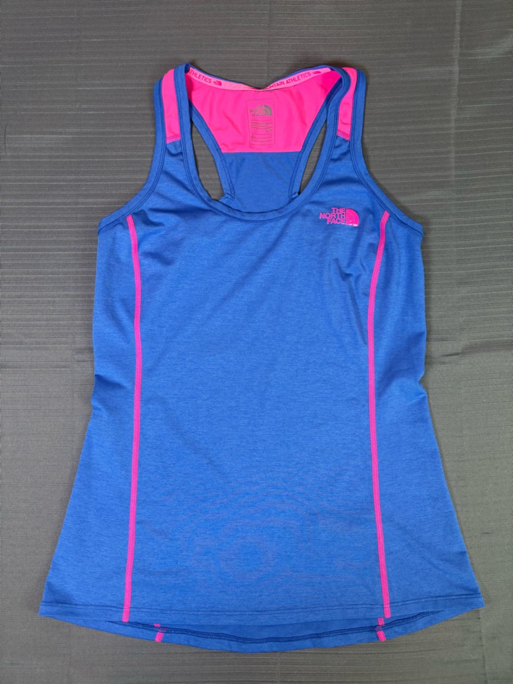 The North Face Tank Top Womens Small Blue Pink Racerback FlashDry Athletic Gym